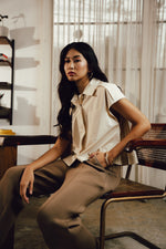 Jessabel Pleated Poplin Blouse