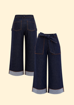 Damien Belted Wide-Leg Denim Pants