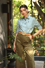 Almond Buckled Belt