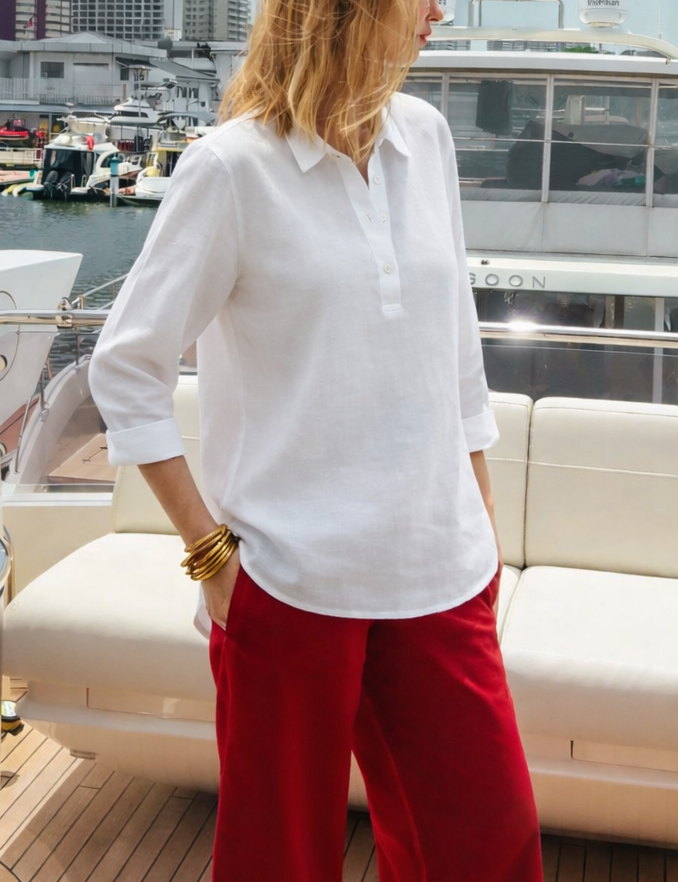 Gaia Linen Top