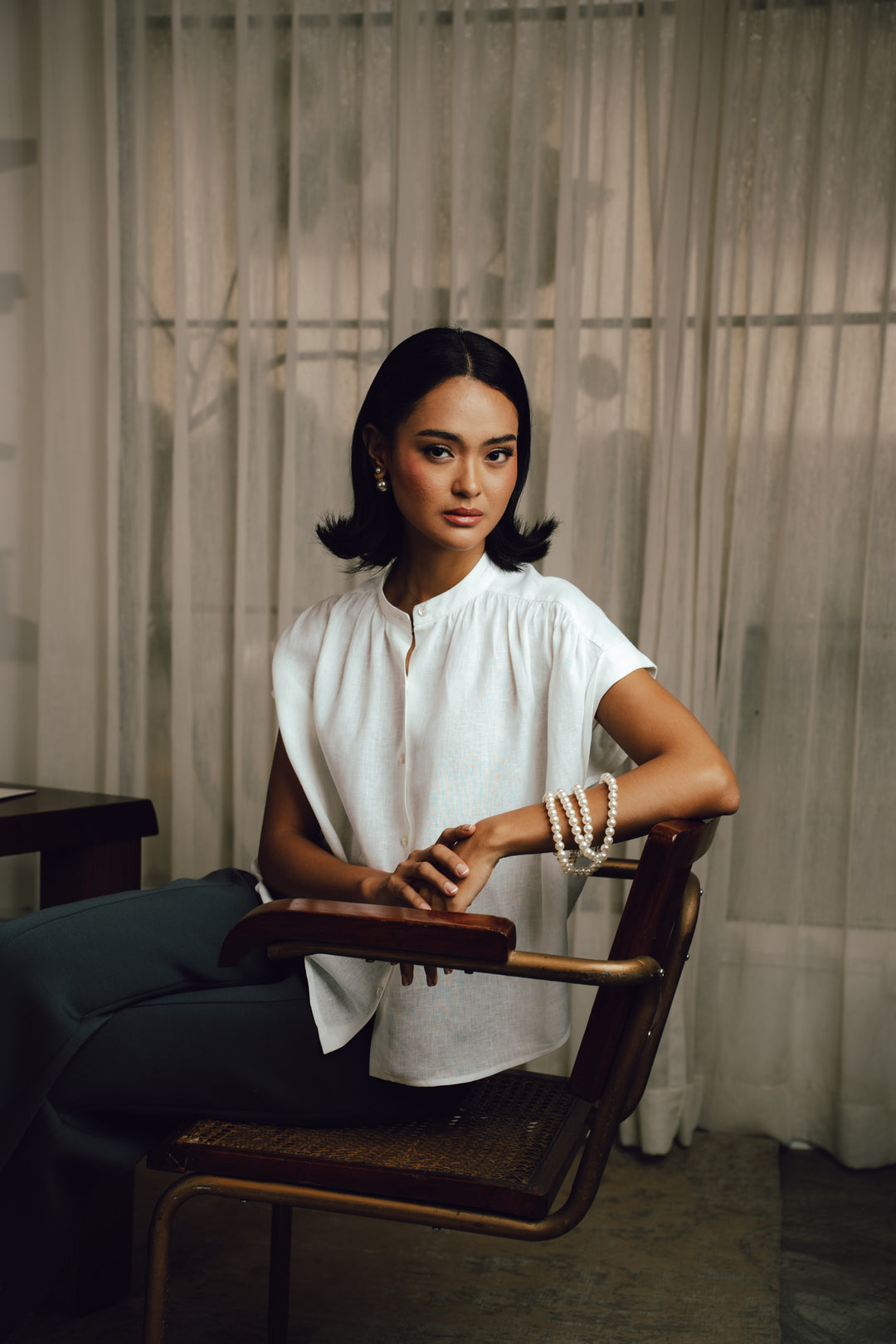 Thea Linen Blouse