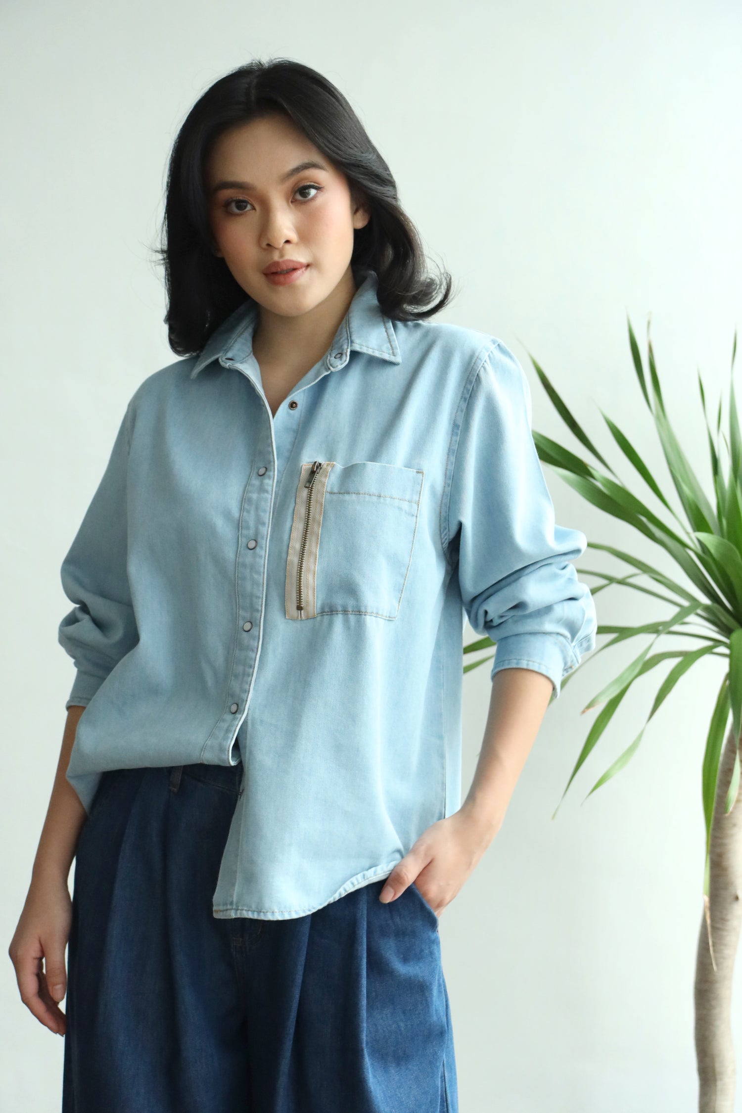 Ellie Denim Blouse