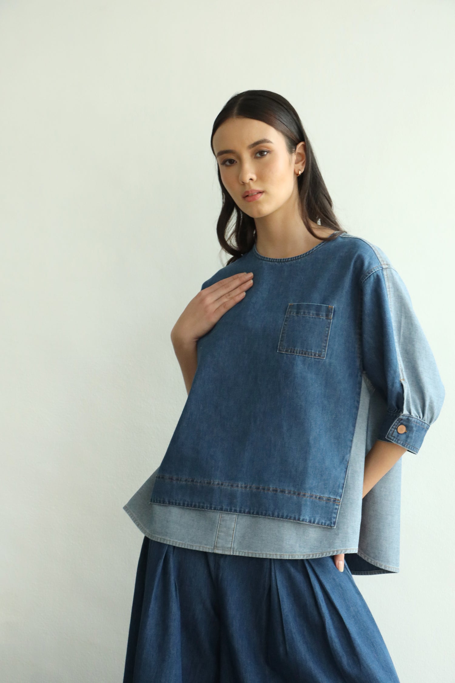 Eliza Denim Blouse