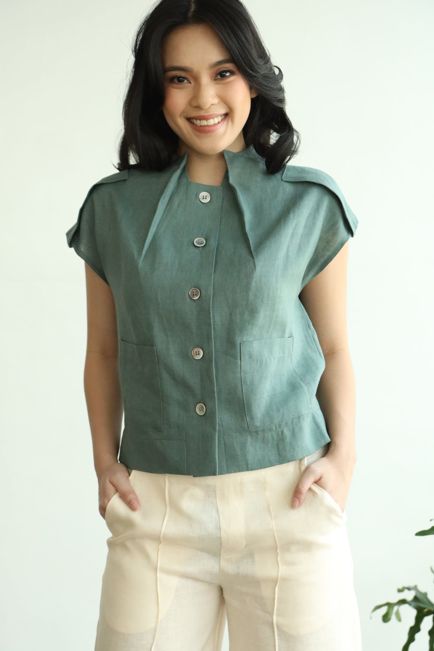 Gali Linen Blouse