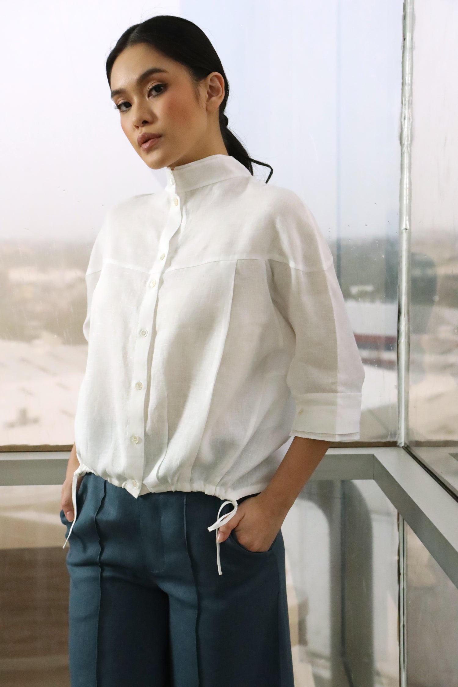 Gina Linen Blouse