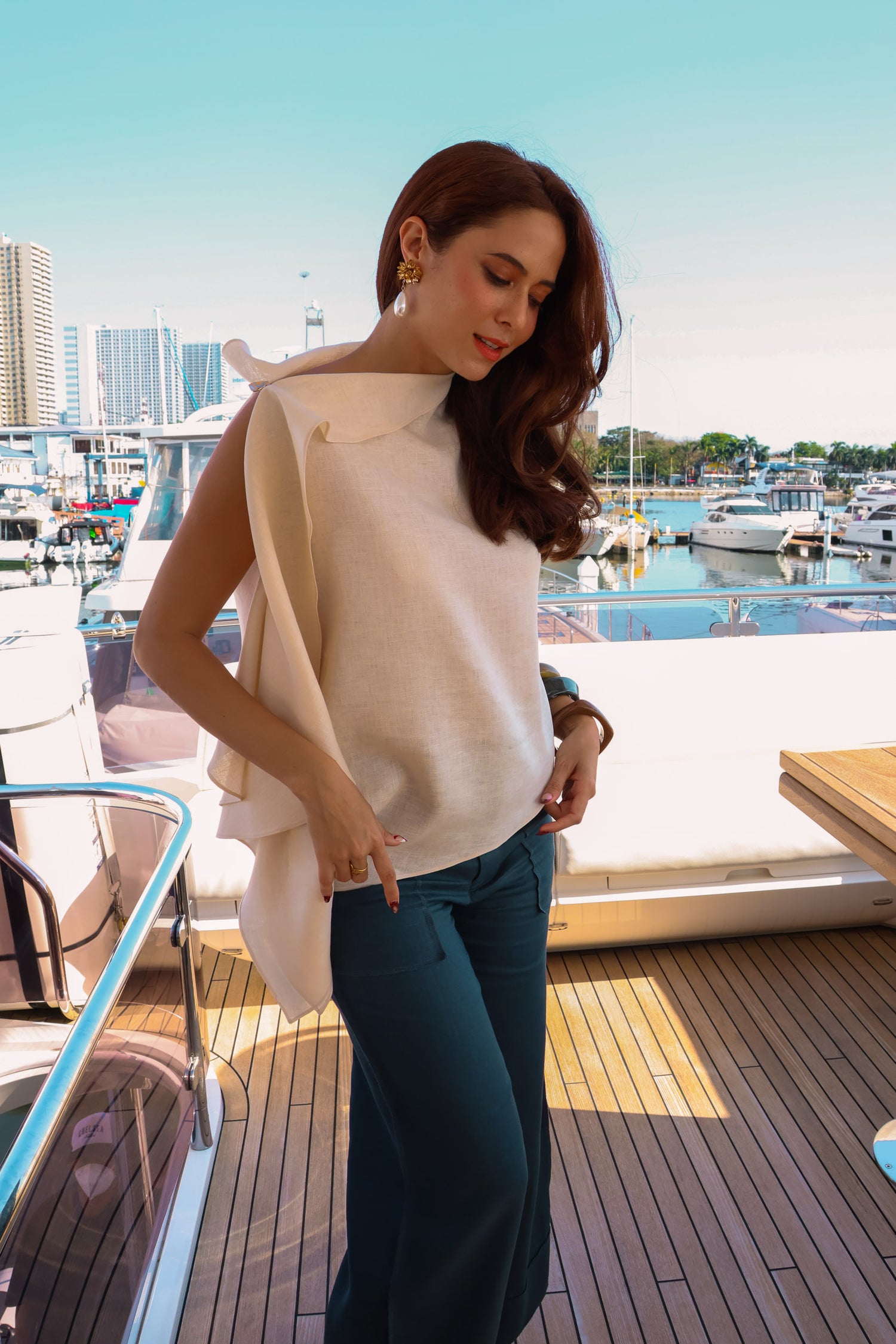 Athena Linen Top