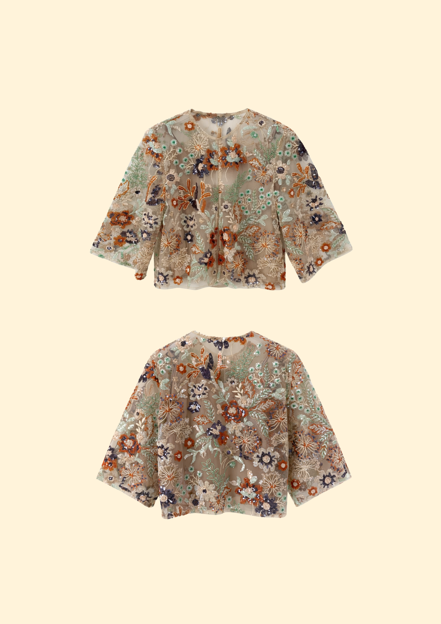 Islette Sequined Tulle Top