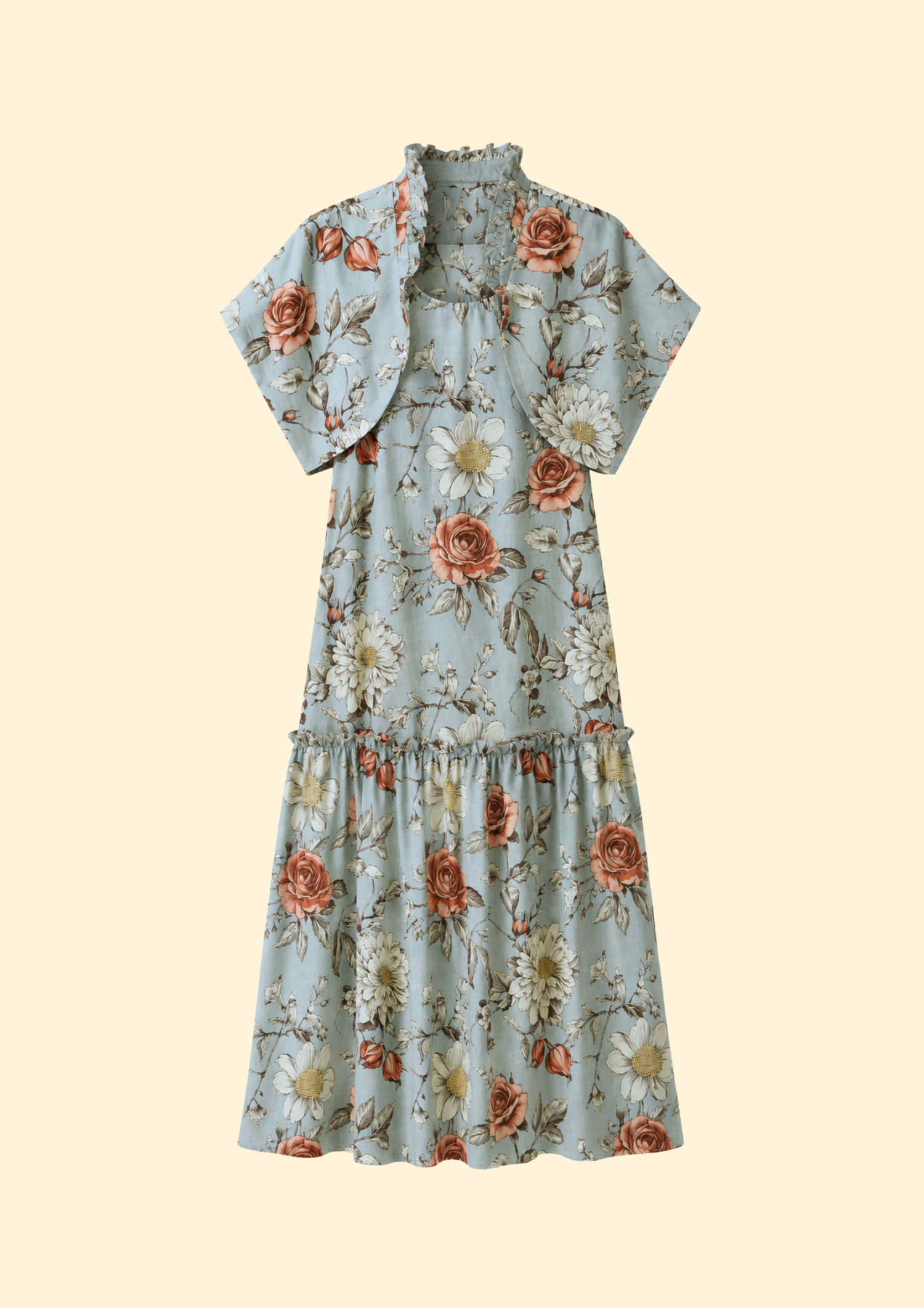 Lucy Linen Dress with Bolero