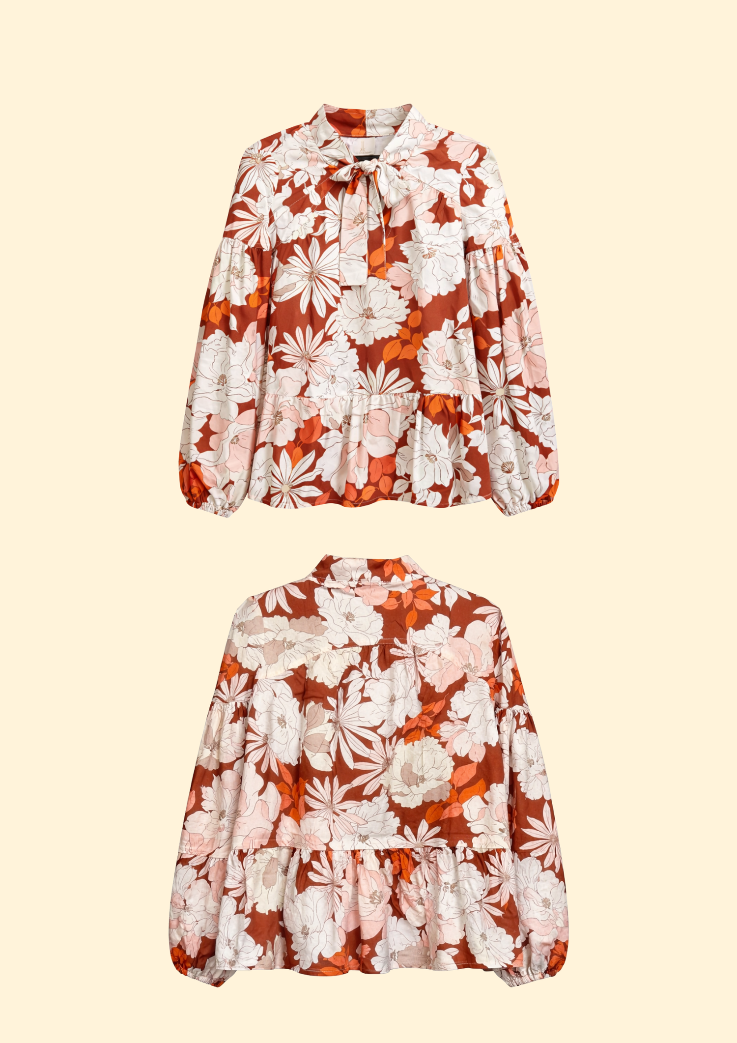 Palmera Printed Polysilk Top