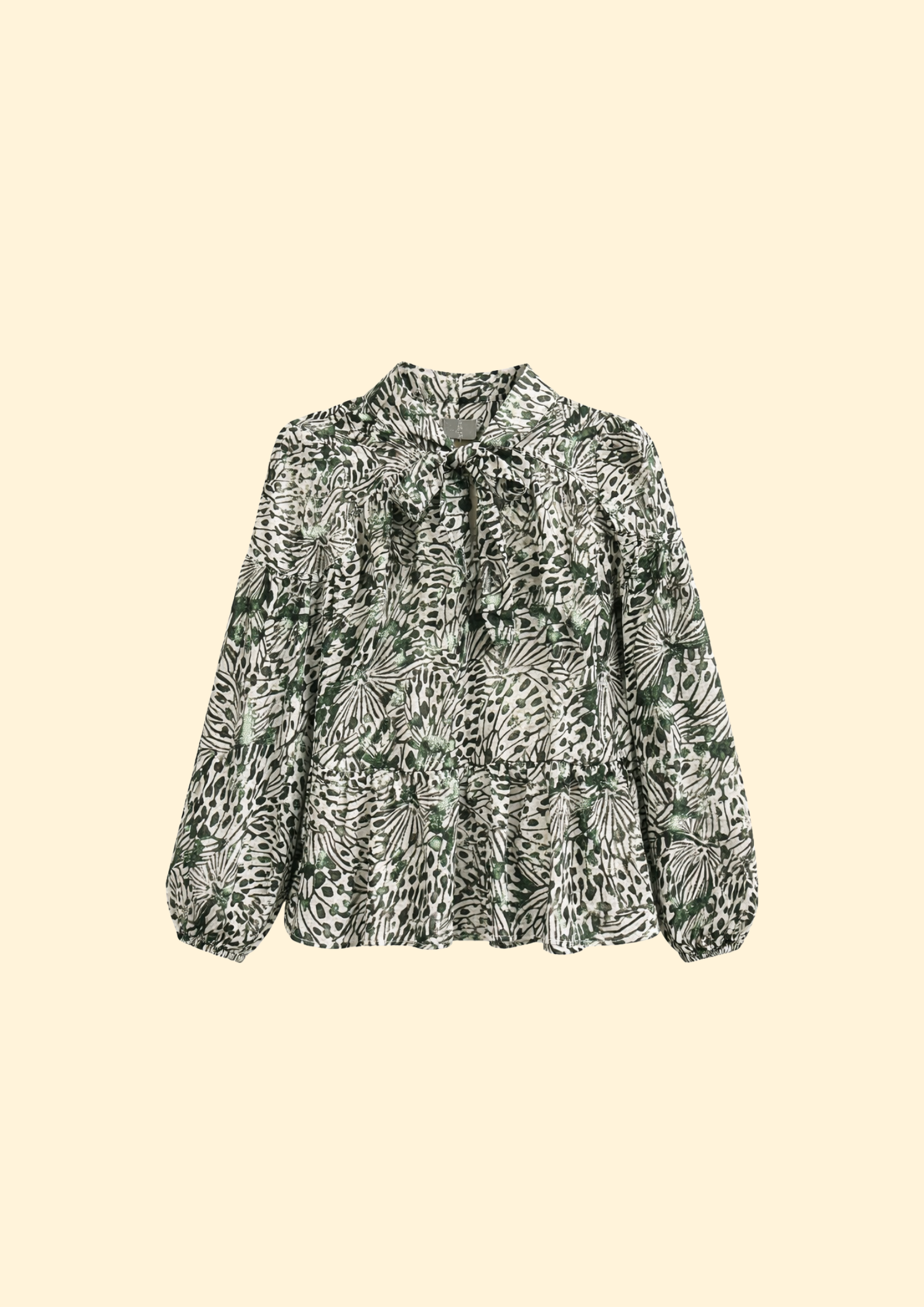 Panama Sequinned Printed Polysilk Top