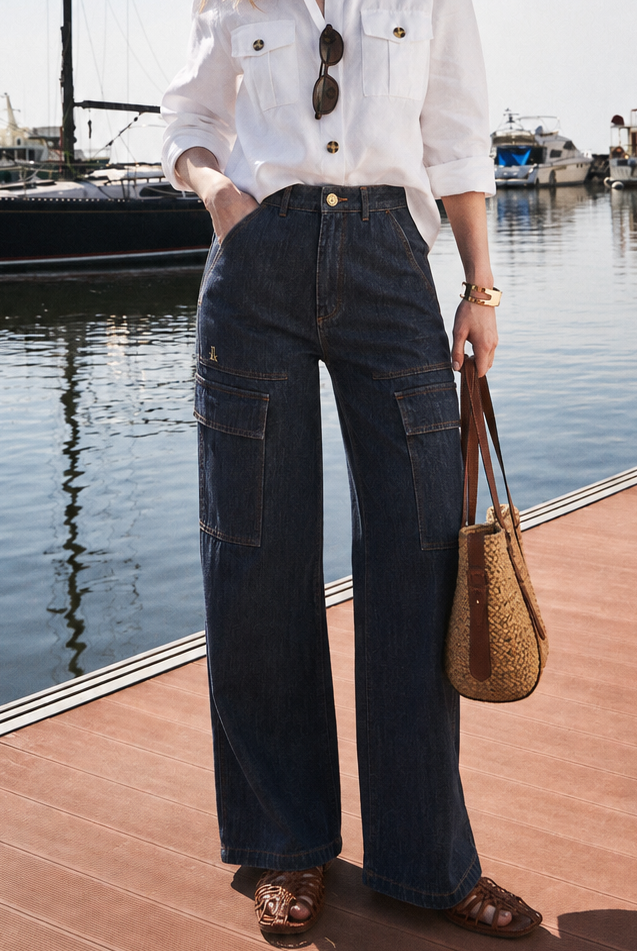 Roma Cargo Denim Pants