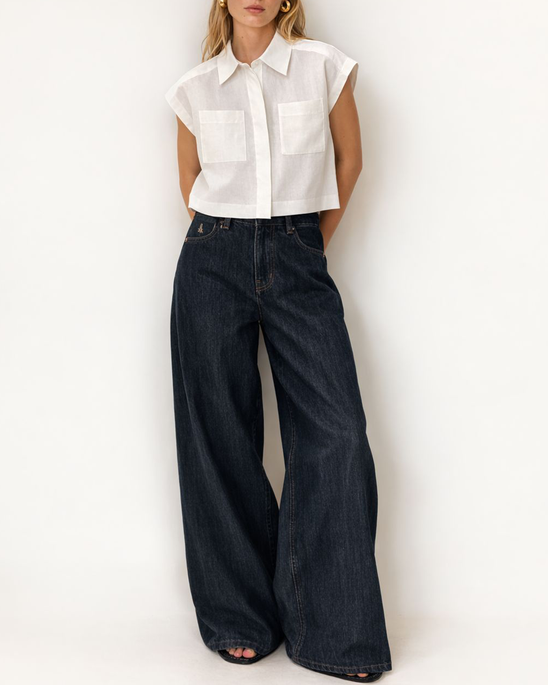 Nicola Wide Leg Denim Pants