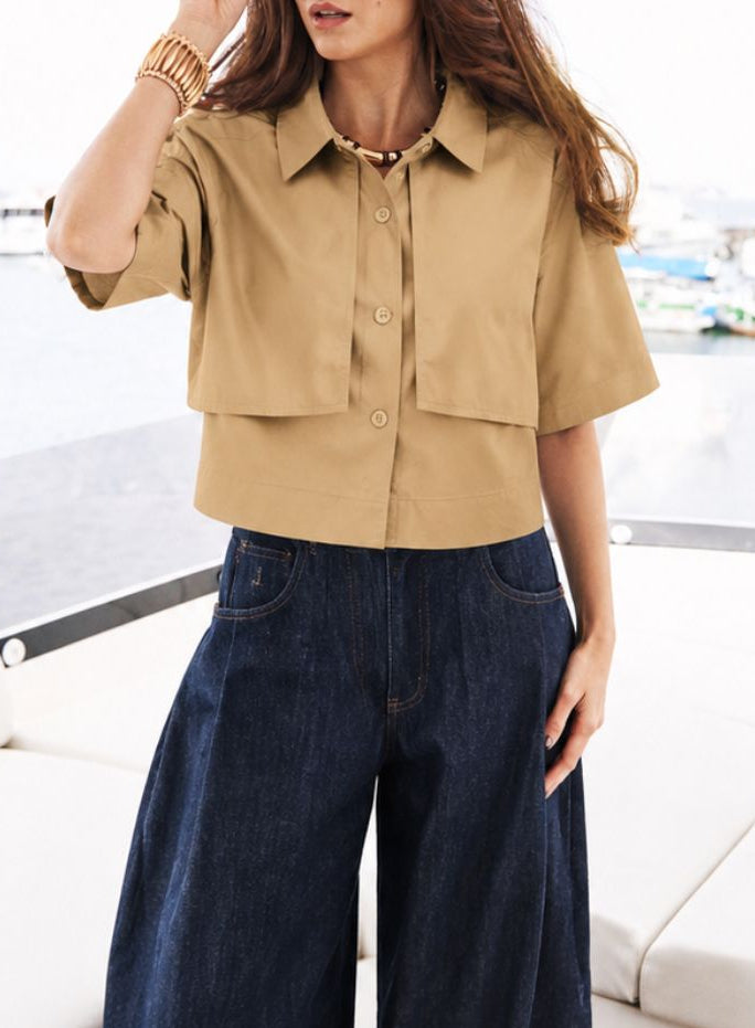 Audrey Cotton Poplin Top